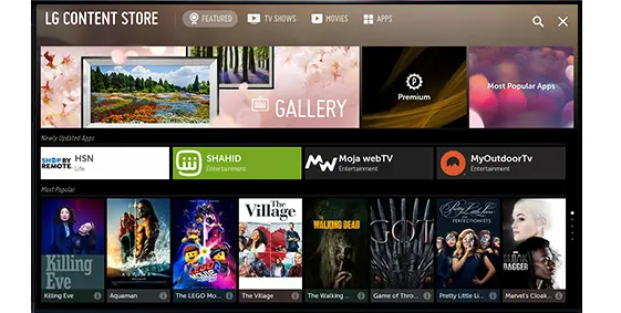Smart TV uygulama ekranı üzerinde IPTV testi